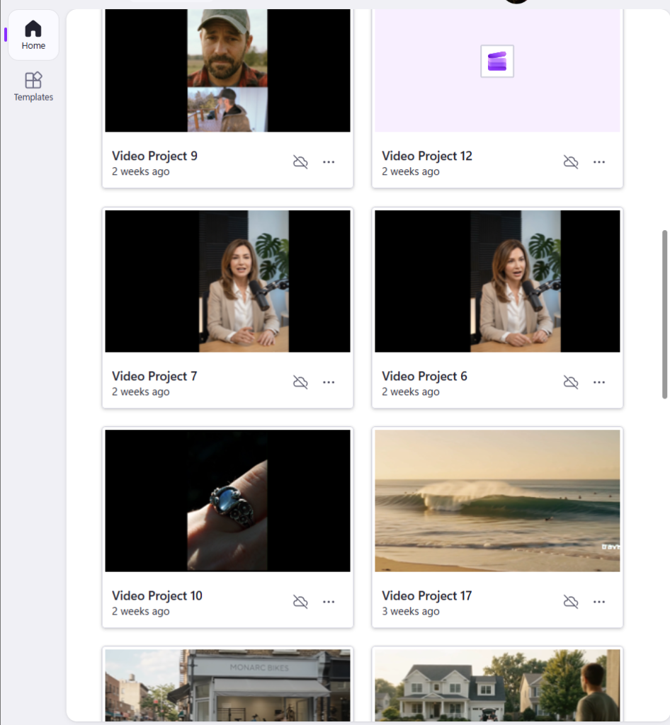 Video production and editing timeline